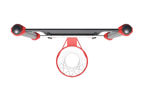 Гимнастический снаряд «Шведская стенка», оснащённый баскетбольным кольцом с сеткой диаметром 18 дюйм фото 4