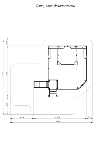 Песочный дворик с горкой Королевство (Замок) - ИО 6.15.01-01 H=750 фото 5