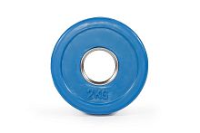 Цветной тренировочный диск 2,0 кг (малый, цвет - синий)