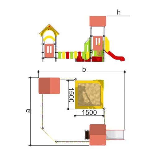 Romana Песочный дворик с горкой Романа 109.06.00