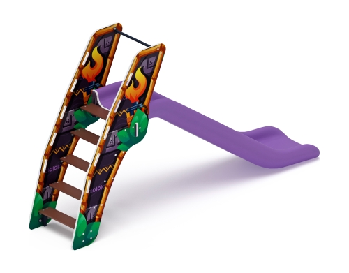 Горка пластиковая - ИО 42.01.01-02 - (сиреневый скат) H=1200 (Майя) фото 2