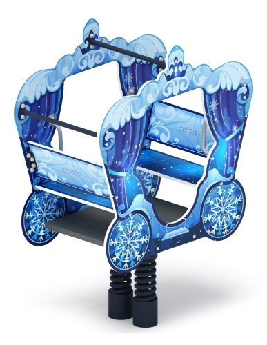 ИО 23.03.03-04 Качалка на пружине карета Снежная королева фото 5