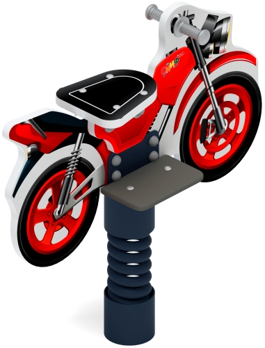 Мотоцикл (красный) - Качалка на пружине - ИО 22.03.01-02 фото 2