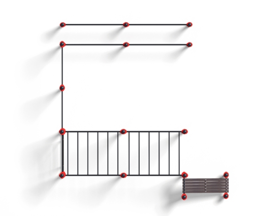 Комплекс из сдвоенных брусьев, турников, шведской стенки, 2 рукохода и лавки для пресса (PAW-73) фото 6