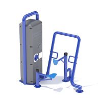 Уличный инклюзивный грузоблочный тренажер "Горизонтальная тяга"