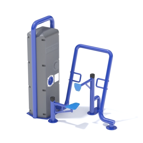 Уличный инклюзивный грузоблочный тренажер "Горизонтальная тяга"