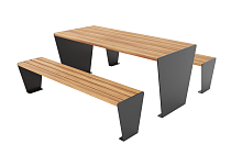 Уличный стол и скамейки "Вита" (комплект)