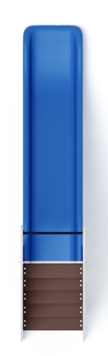 Горка пластиковая - ИО 42.01.01-01 - (голубой скат) Н-1200 (Снежная королева) фото 4