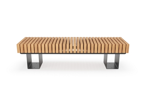 Скамья уличная «Тропа» прямая без спинки фото 2