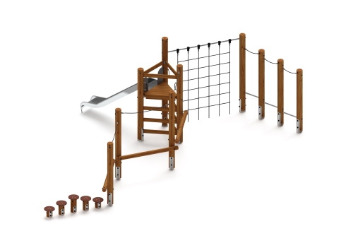 Игровой комплекс (лиственница темный) ДИК 2.24.07-Л.И1.01 фото 2