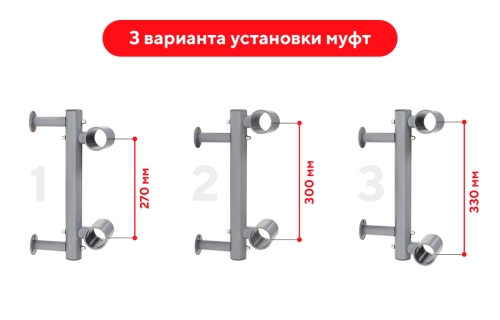 Модель №21 - кронштейн балетного станка двухуровневого "Элегант" фото 5