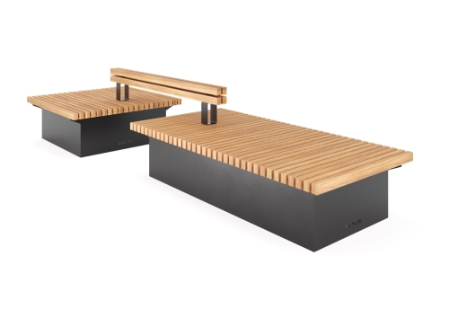 Скамейка уличная "База" микс