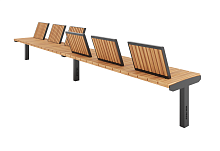 Скамья уличная «Мальта» прямая со спинкой