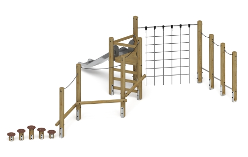 Игровой комплекс (лиственница орех) ДИК 2.24.07-Л.И1.02 фото 2